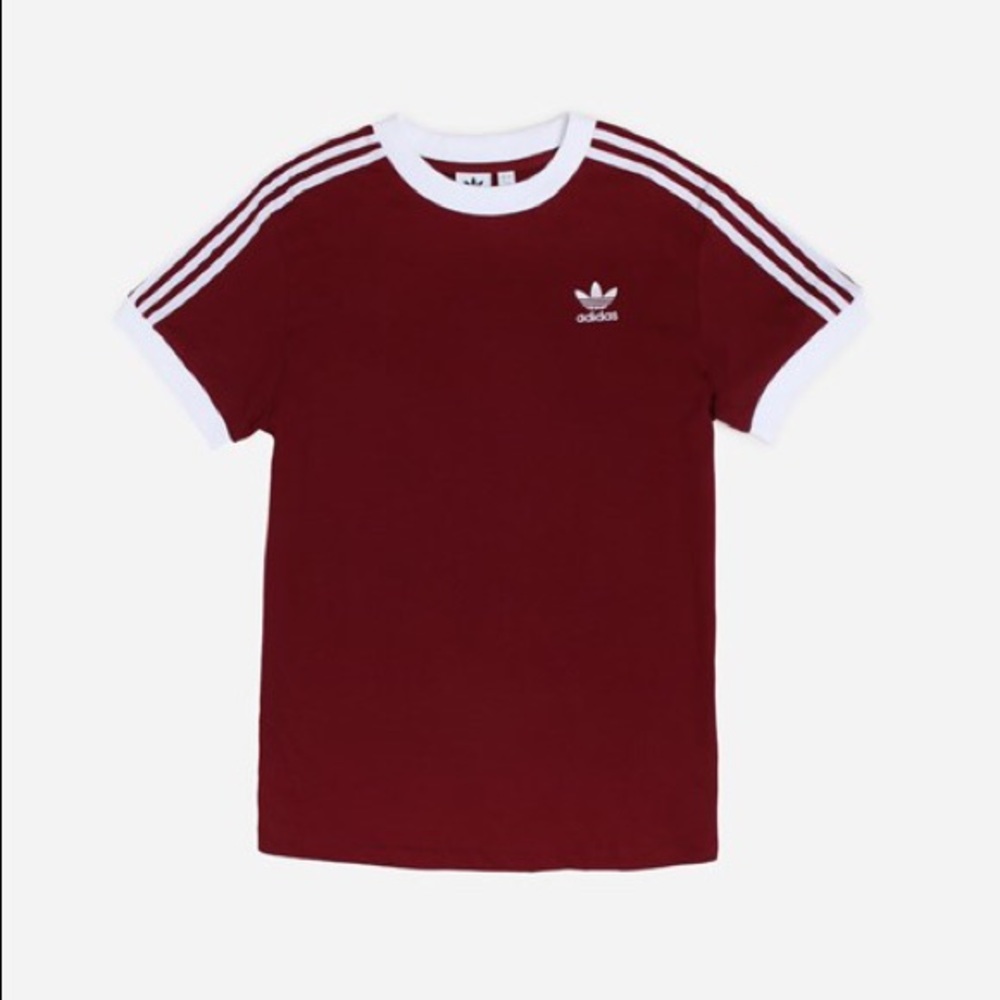 Adidas Burgundy Shirt.